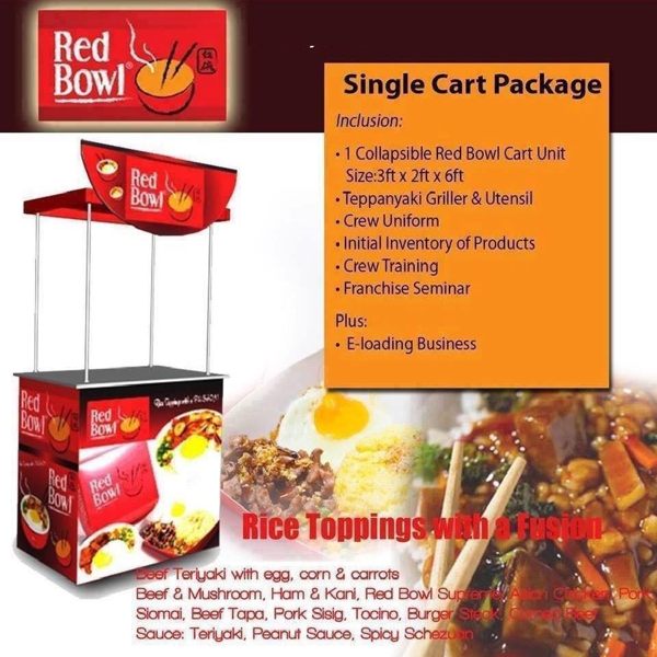 red bowl food cart