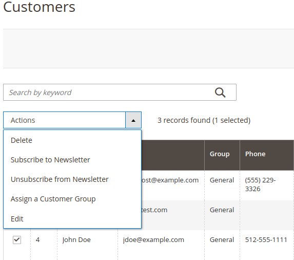 magento 2 customers group