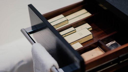 Drawer Slides Installation boxes inside black wooden drawer