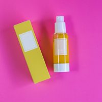 Promotional products yellow and white plastic bottle