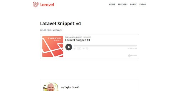 laravel snippets