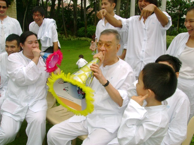 Angelo King at a family celebration