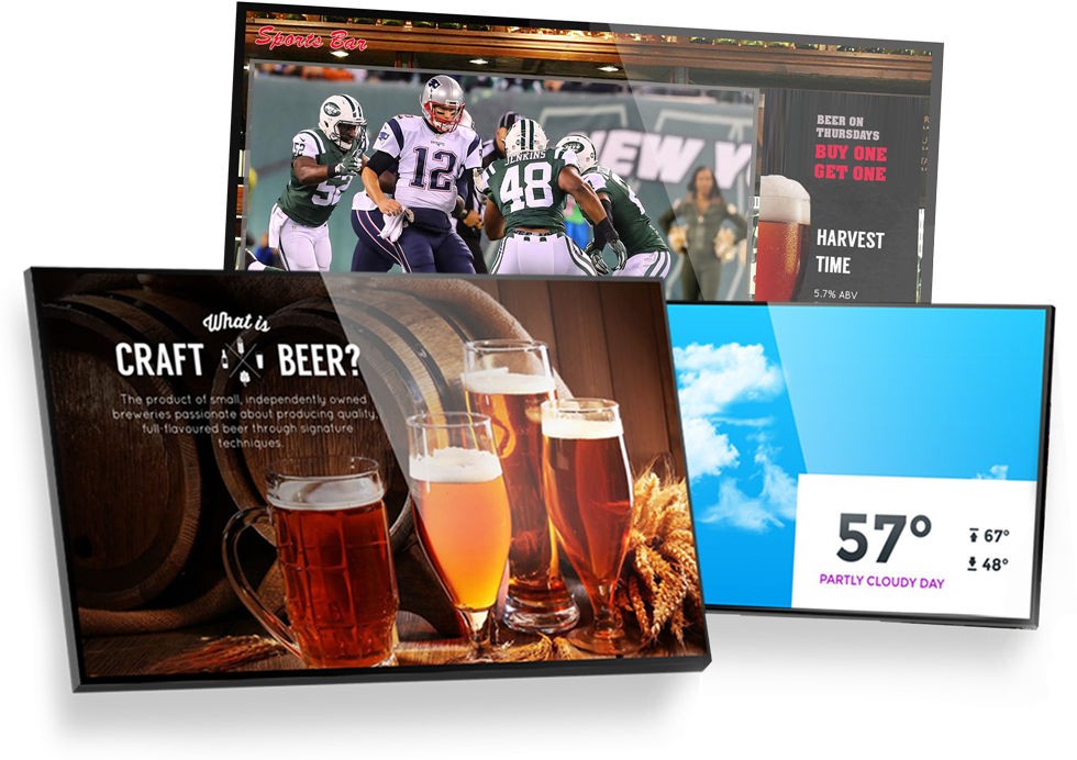 Social Media with Bar Digital Signage