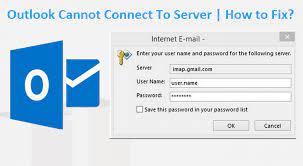 microsoft outlook cannot connect to the server