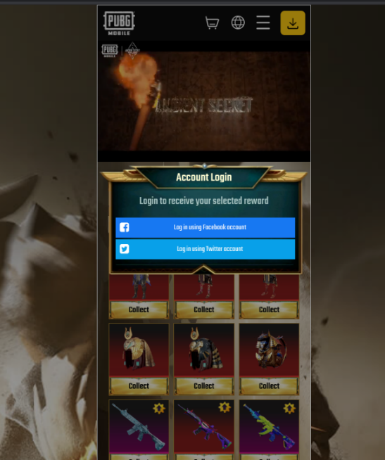 Scammers create fake in-game store mimicking the PUBG mobile interface