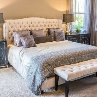 throw pillow on bed frame master bedroom