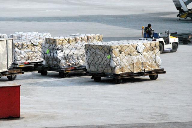 Cargo on an airport.