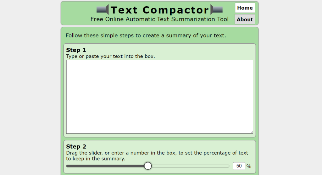AI summarizer text compactor