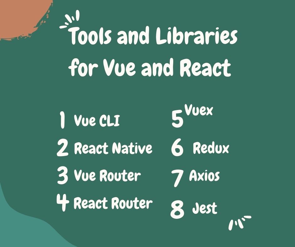 tools and libraries for Vue and React