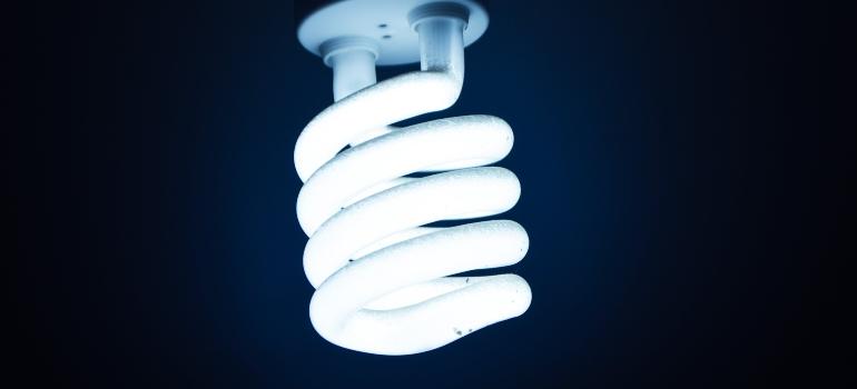 An energy efficient light bulb.