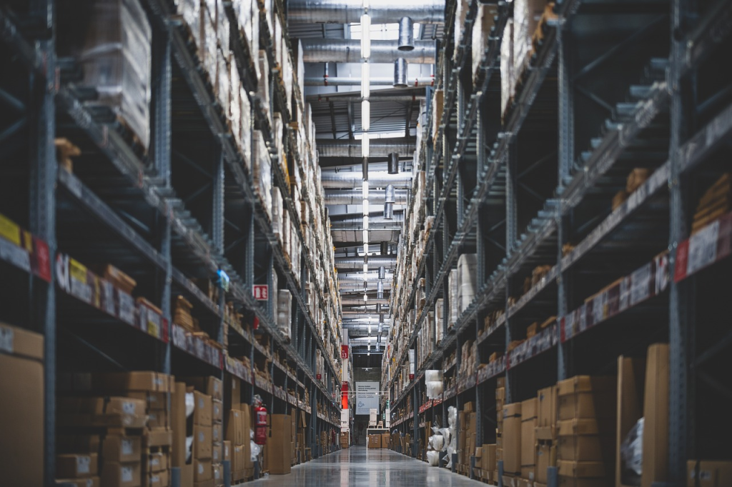 store stacks shelves