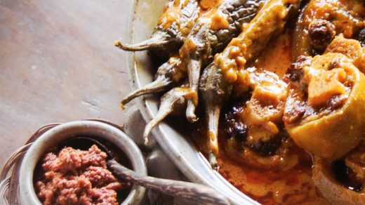 oxtail stew with a rich peanut sauce