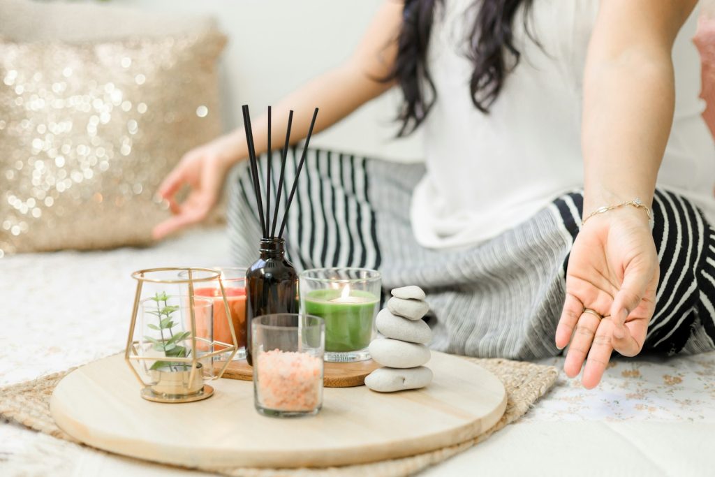 10 Surprising Health Benefits of Daily Mindful Meditation 1 woman in white tank top holding black chopsticks