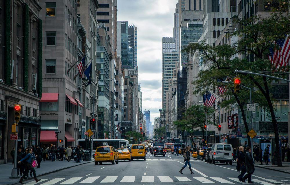 a street in NYC in the afternoon