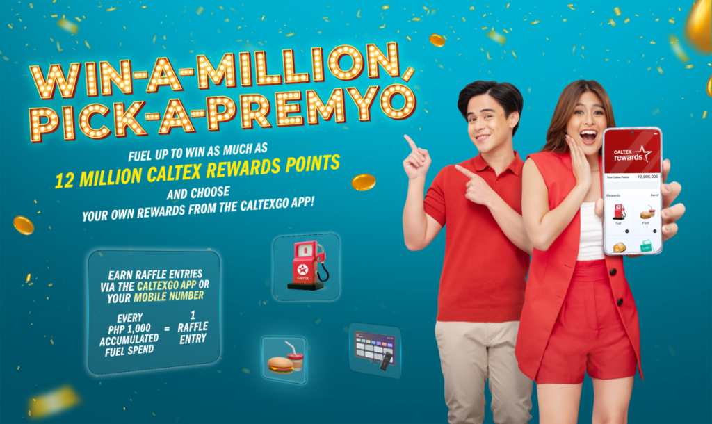 Win 12 Million Caltex Rewards Points through Win-a-Million, Pick-a-Premyo Promo 1 Win 12 Million Caltex Rewards