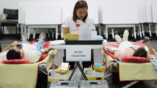 Pru Life UK employees at the blood donation drive with the Philippine Red Cross