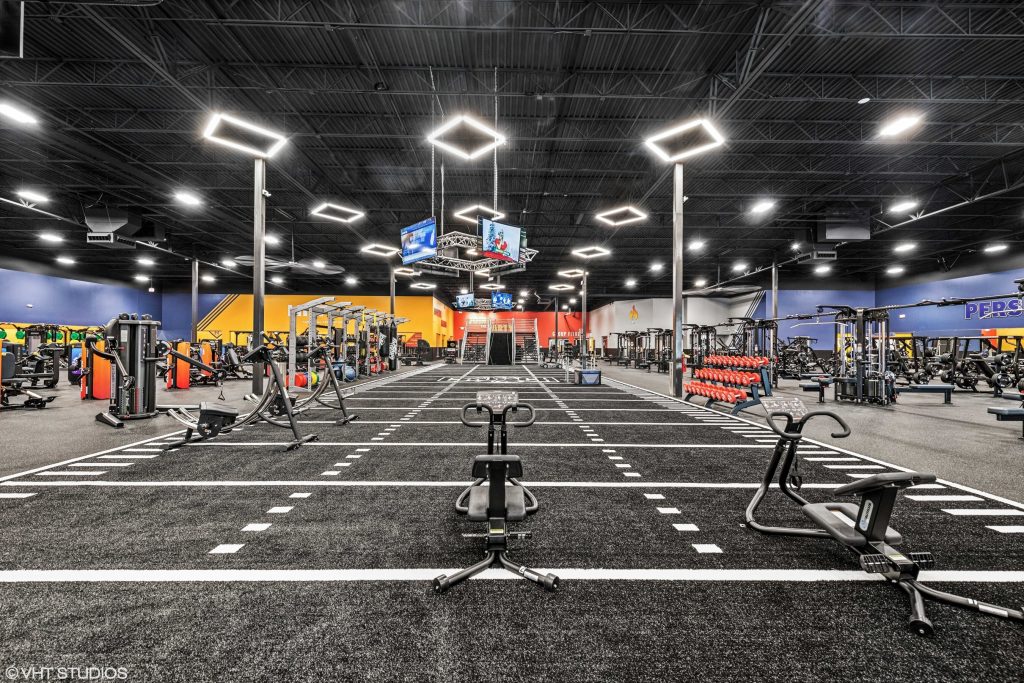 Performance Turf area of Crunch Fitness new 3 Gym Design