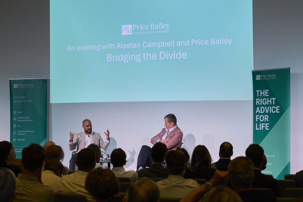 Alastair Campbell headlines successful event with accountancy firm Price Bailey 7 BenLis PB Alistair Campbell Event