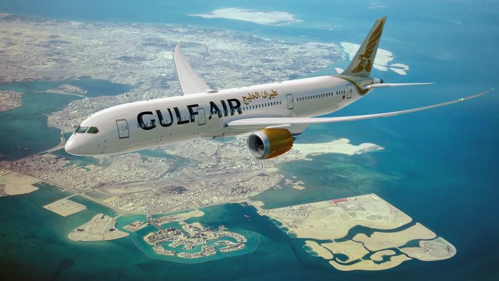 Gulf Air to Add up to 18 Boeing 787 Dreamliners to its Widebody Fleet 6 Boeing Gulf Air 787 9 over Bahrain