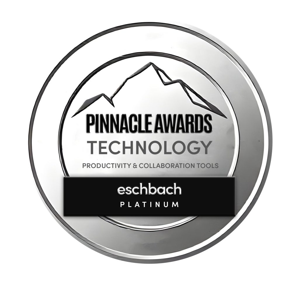 Shiftconnector Artificial Manufacturing Intelligence by eschbach Wins Platinum Pinnacle Technology Award 6 Eschbach Receives Platinum Pinnacle Technology Award