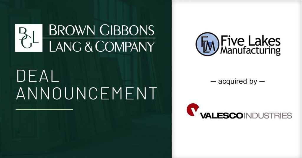 BGL Announces the Sale of Five Lakes Manufacturing to Valesco Industries 9 Five Lakes SM