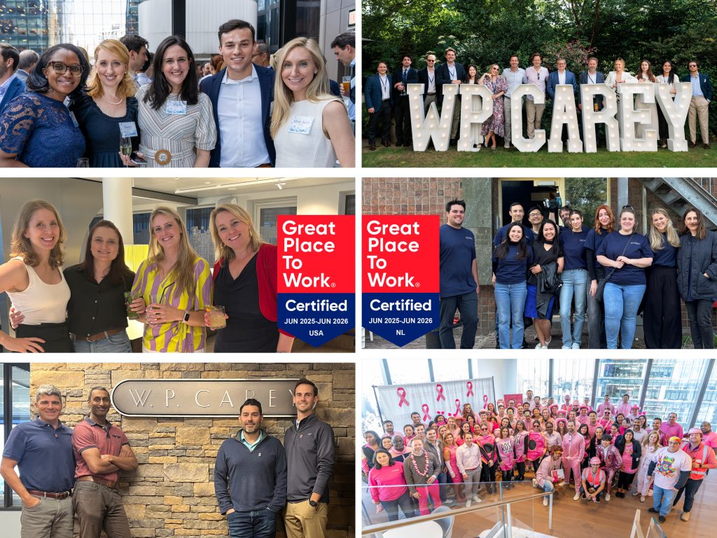 W. P. Carey Earns 2025 Great Place to Work Certification™ in the U.S. and Europe 5 Great Place to Work