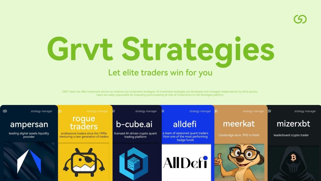 Grvt Launches "Strategies", World's First Compliant Peer-to-Peer On-chain Investment Marketplace 4 Grvt Strategies Let Elite Traders Win You