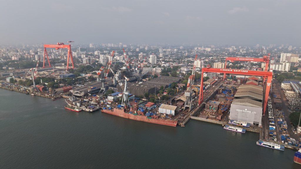 HD Hyundai to Transplant 'Korean Shipbuilding DNA' into India 1 Photo Description An overview of Cochin Shipyard Limited CSL in India