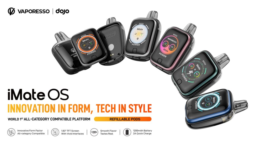 VAPORESSO Unveils World's First All-Category Compatible Vaping Product iMate OS at CHAMPS 2025 in Las Vegas 9 iMate OS KV