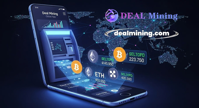 Deal Mining’s Global Cloud Mining App Turns Your Phone into a Crypto ATM, Delivering Daily BTC, ETH & XRP Income 1 dealmining 1